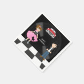 Retro Sock Hop Birthday Party Servet (Hoek)