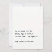 Retro Sock Hop Party Kaart (Achterkant)