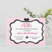 Retro Sock Hop Poodle Skirt Birthday Kaart (Staand voorkant)