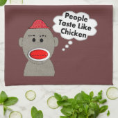 Retro Sock Monkey Kitchen Towelen Theedoek (Gevouwen)