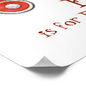 Retro Sock Monkey met Muts Kindergeschenken voor J Poster (Hoek)