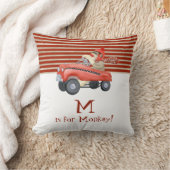 Retro Sock Monkey met Pedal Car Baby Gifts Kussen (Deken)