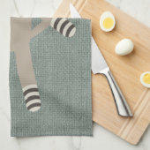 Retro Sock Monkey Theedoek (Quarter Fold)