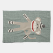 Retro Sock Monkey Theedoek (Horizontaal)