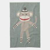 Retro Sock Monkey Theedoek (Verticaal)