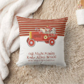 Retro Sock Monkey w Fire Engine Baby-cadeautjes Kussen (Deken)