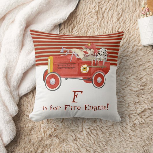 Retro Sock Monkey w Fire Engine Baby-cadeautjes Kussen (Deken)