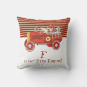 Retro Sock Monkey w Fire Engine Baby-cadeautjes Kussen (Voorkant)