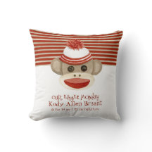 Retro Sock Monkey w Stocking Pet Baby Boy Gifts