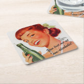 Retro Soda Ad Joke Kartonnen Onderzetters (Schuin)