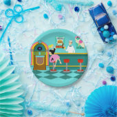 Retro Soda Borden voor fonteinen Papieren Bordje (Feest)