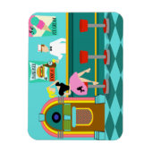 Retro soda fontein flexibele magneet (Verticaal)