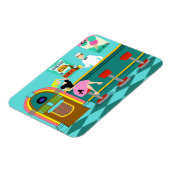 Retro soda fontein flexibele magneet (Linkerzijde)