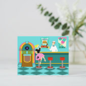 Retro Soda Fountain Briefkaart (Staand voorkant)