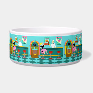 Retro Soda Fountain Ceramic Dog Bowl Voerbakje