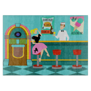 Retro Soda Fountain Cutting Board Snijplank