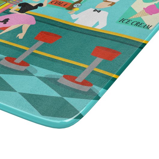 Retro Soda Fountain Cutting Board Snijplank (Hoek)