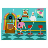 Retro Soda Fountain Gift Bag Large Cadeautasje (Voorkant)
