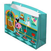 Retro Soda Fountain Gift Bag Large Cadeautasje (Achterkant Gekanteld)