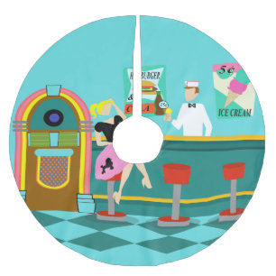 Retro Soda Fountain kerstboomrok Kerstboom Rok