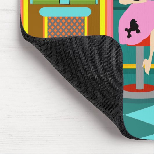 Retro Soda Fountain Mousepad Muismat (Hoek)