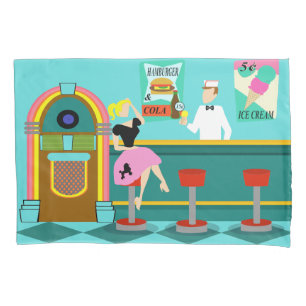 Retro Soda Fountain Pillowcase Kussensloop