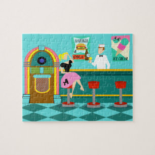 Retro Soda Fountain Puzzle Legpuzzel