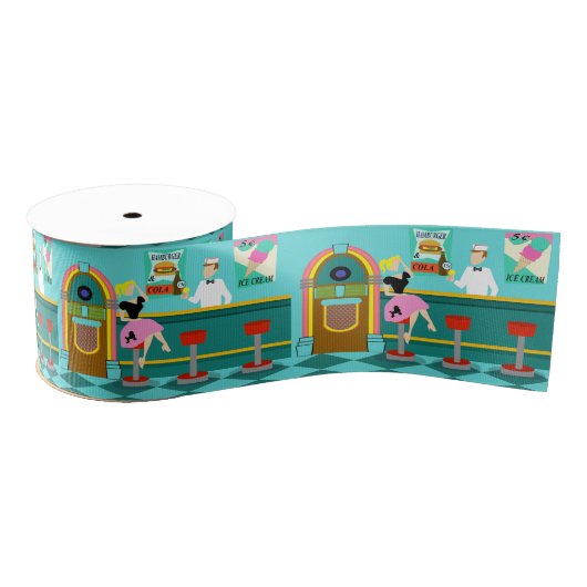 Retro Soda Fountain Ribbon Grosgrain Lint (Spoel)