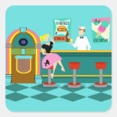 Retro Soda Fountain Stickers (Voorkant)