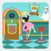 Retro Soda Fountain Stickers (Voorkant)