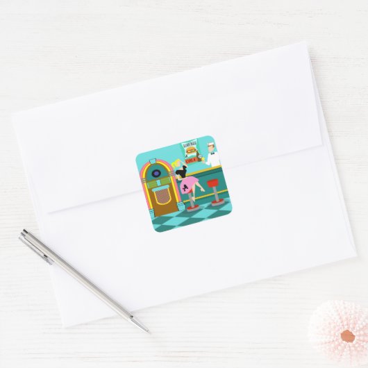 Retro Soda Fountain Stickers (Envelop)