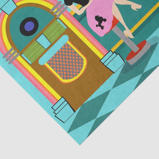 Retro Soda Fountain-weefselpapier Tissuepapier (Detail)