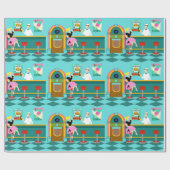 Retro Soda Fountain Wrapping Paper Cadeaupapier (Vlak)