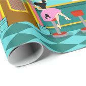 Retro Soda Fountain Wrapping Paper Cadeaupapier (Rol Hoek)