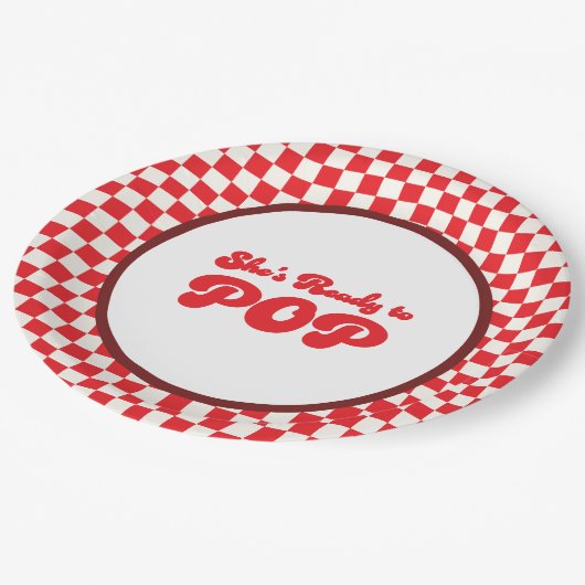 Retro soda pop cola baby shower papieren bordje (Gekanteld)