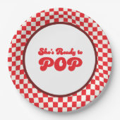 Retro soda pop cola baby shower papieren bordje (Voorkant)