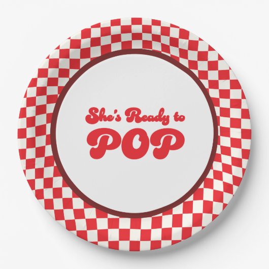Retro soda pop cola baby shower papieren bordje (Voorkant)