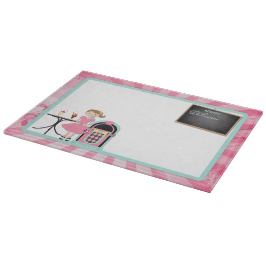 Retro Soda Winkelwagentje Snijplank (Hoek)