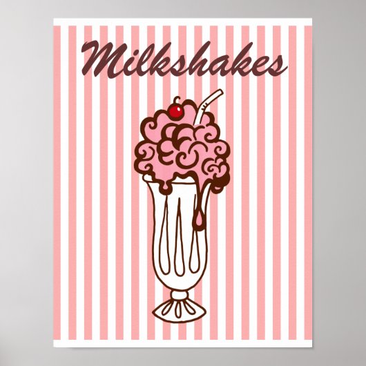 Retro Sodasjop Diner Decor Poster (Voorkant)