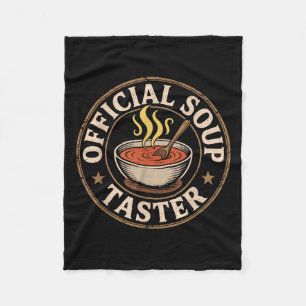 Retro Soep Squad Officiële Proever Grappige Foodie Fleece Deken