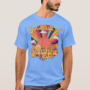 Retro soep vol zonnebloempjes t-shirt