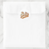 Retro Sofia Naam 70s Vintage Design Ronde Sticker (Tas)