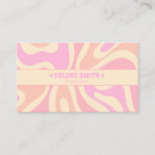 Retro Soft Pastel 70s Boho Groovy Unique Girly Visitekaartje (Voorkant)