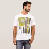 Retro Softbal Vader Knuppel En Bal Vector T-shirt (Voorkant volledig)