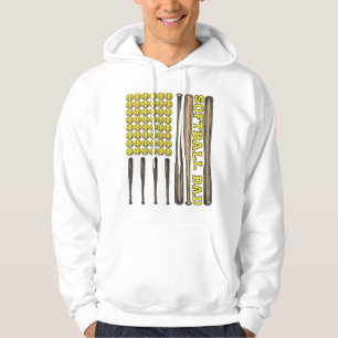 Retro Softbal Vader Knuppel En Bal Vector T-shirt