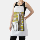 Retro Softbal Vader Knuppel En Bal Vector T-shirt Schort (Insitu)