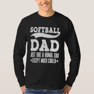 Retro softbal vader net als een normale vader beha t-shirt