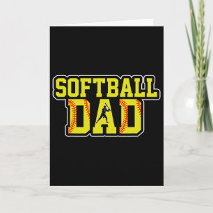Retro Softbal Vader Spel Dag Vader Vaderdag Kerstm Kaart
