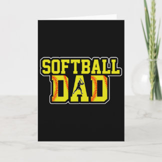 Retro Softbal Vader Spel Dag Vader Vaderdag Kerstm Kaart