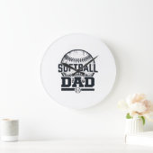 Retro Softbal Vader Vector T-Shirt Ontwerp_1 Grote Klok (Huis)